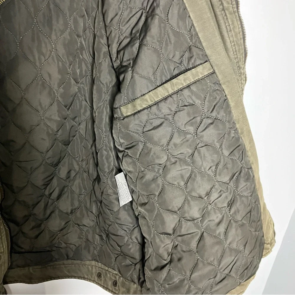 Levi’s mid weight utility jacket Olive men’s size large‎ full zip snaps trendy